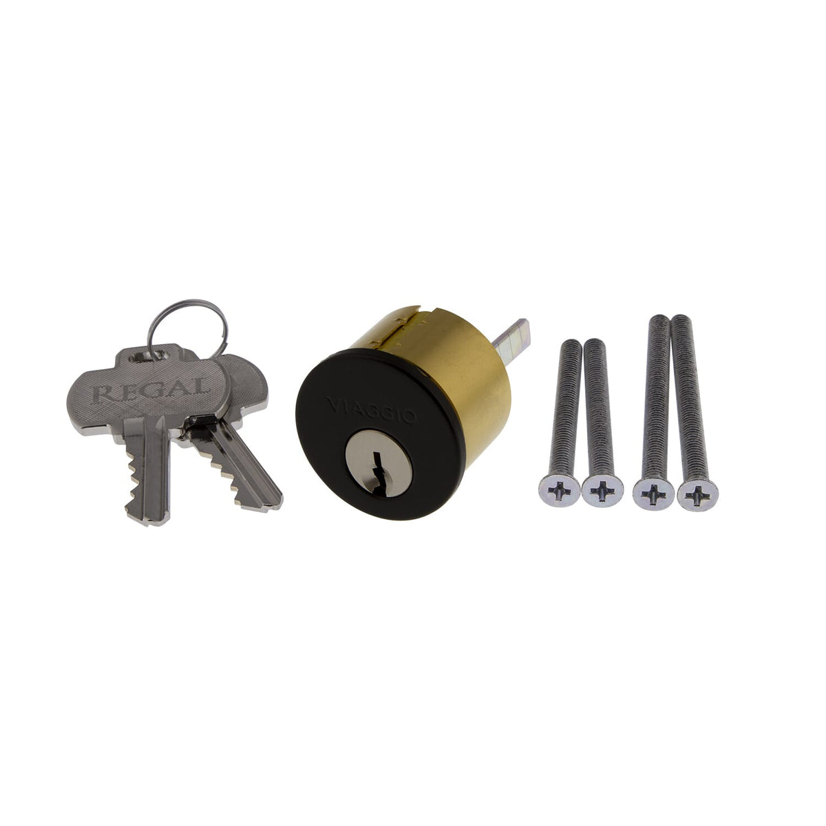 Deadbolt Cylinder and Cover without Key Code in Satin Black