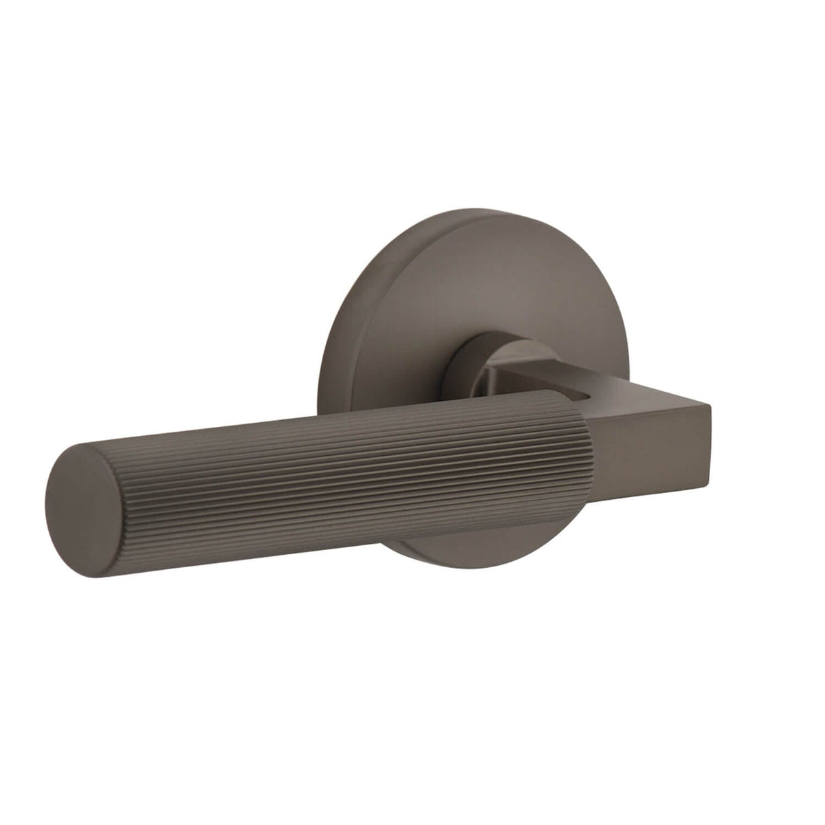 Circolo Rosette with Contempo Fluted Lever in Titanium Gray