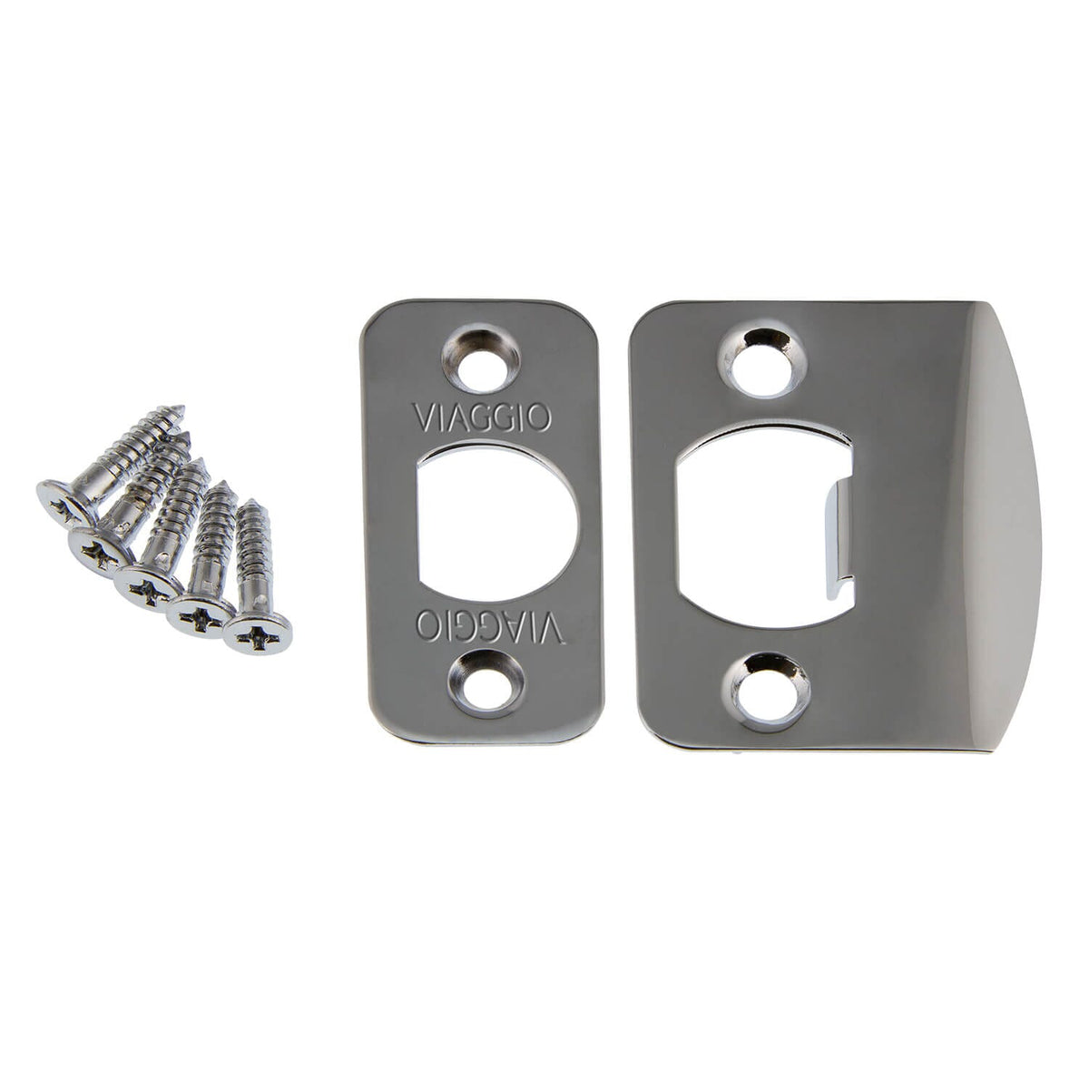 Round Latch Kit in Bright Chrome