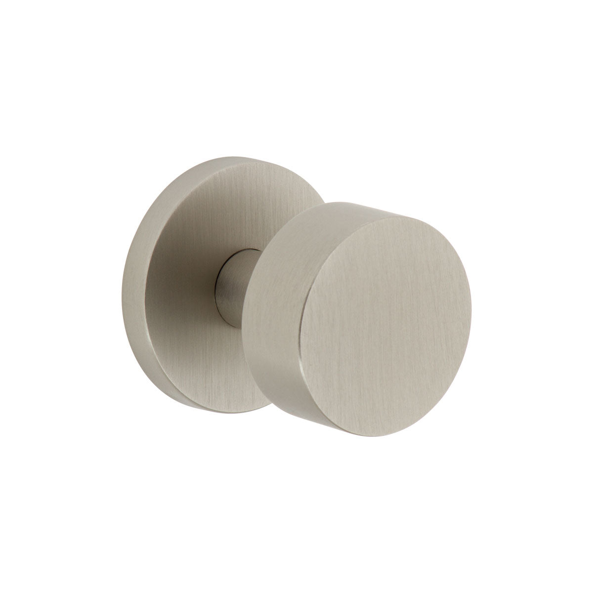 Circolo Rosette with Circolo Knob in Satin Nickel