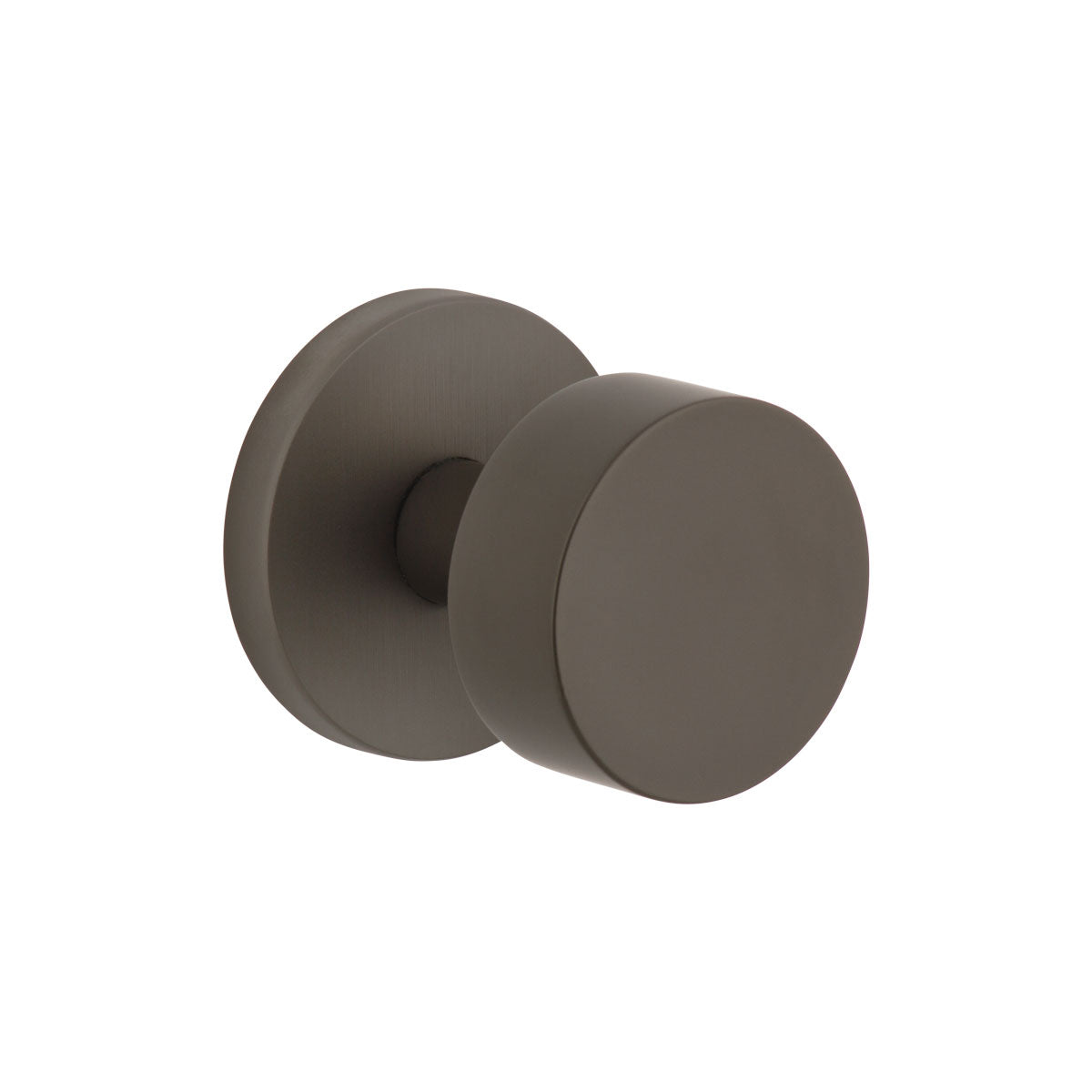 Circolo Rosette with Circolo Knob in Titanium Gray