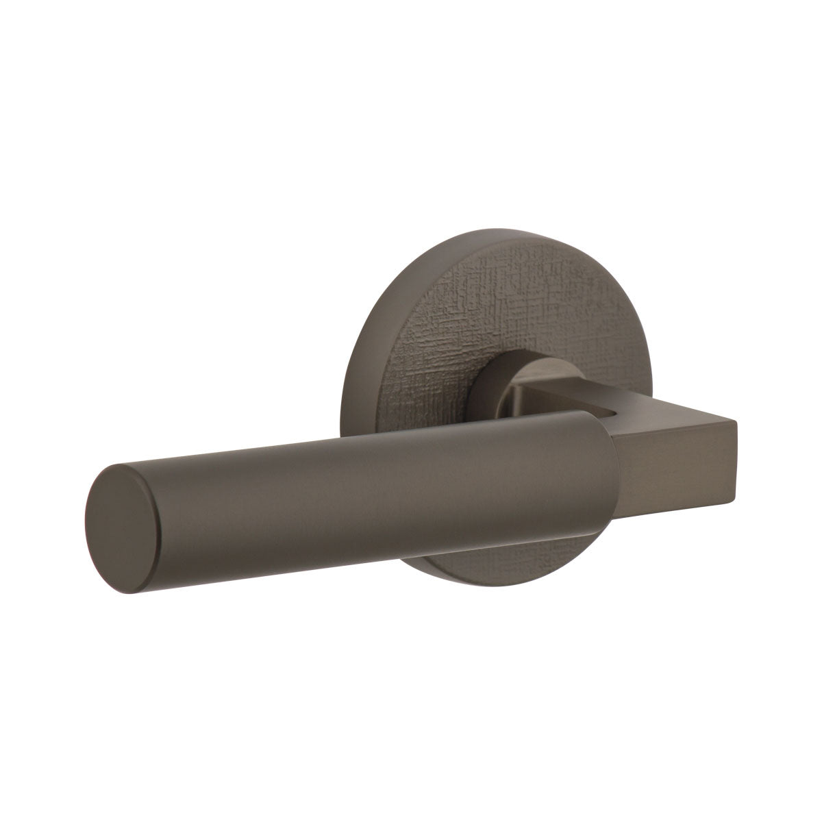 Circolo Linen Rosette with Contempo Lever in Titanium Gray