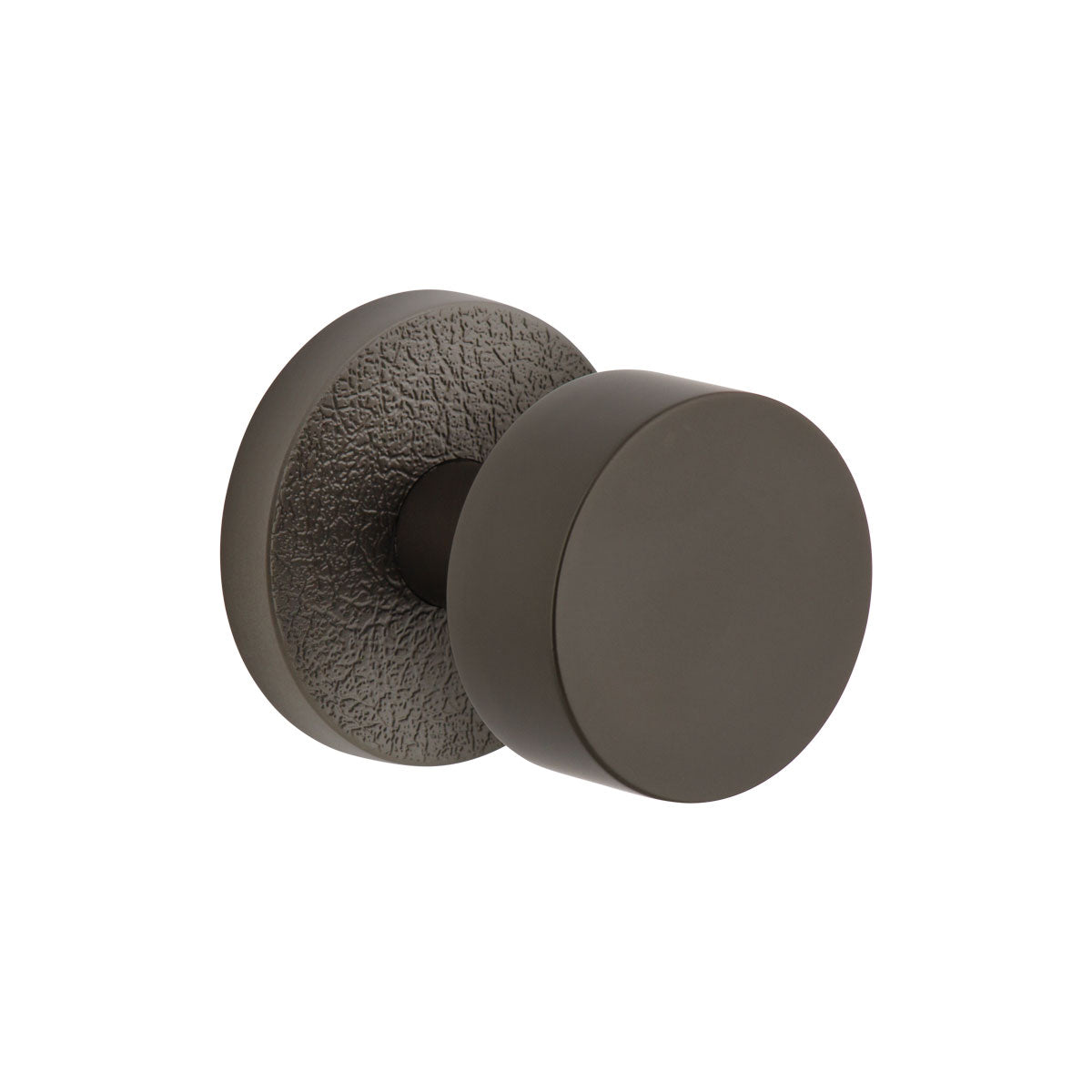 Circolo Leather Rosette with Circolo Knob in Titanium Gray