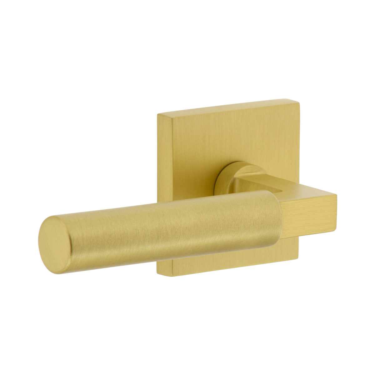 Quadrato Rosette with Contempo Lever in Satin Brass