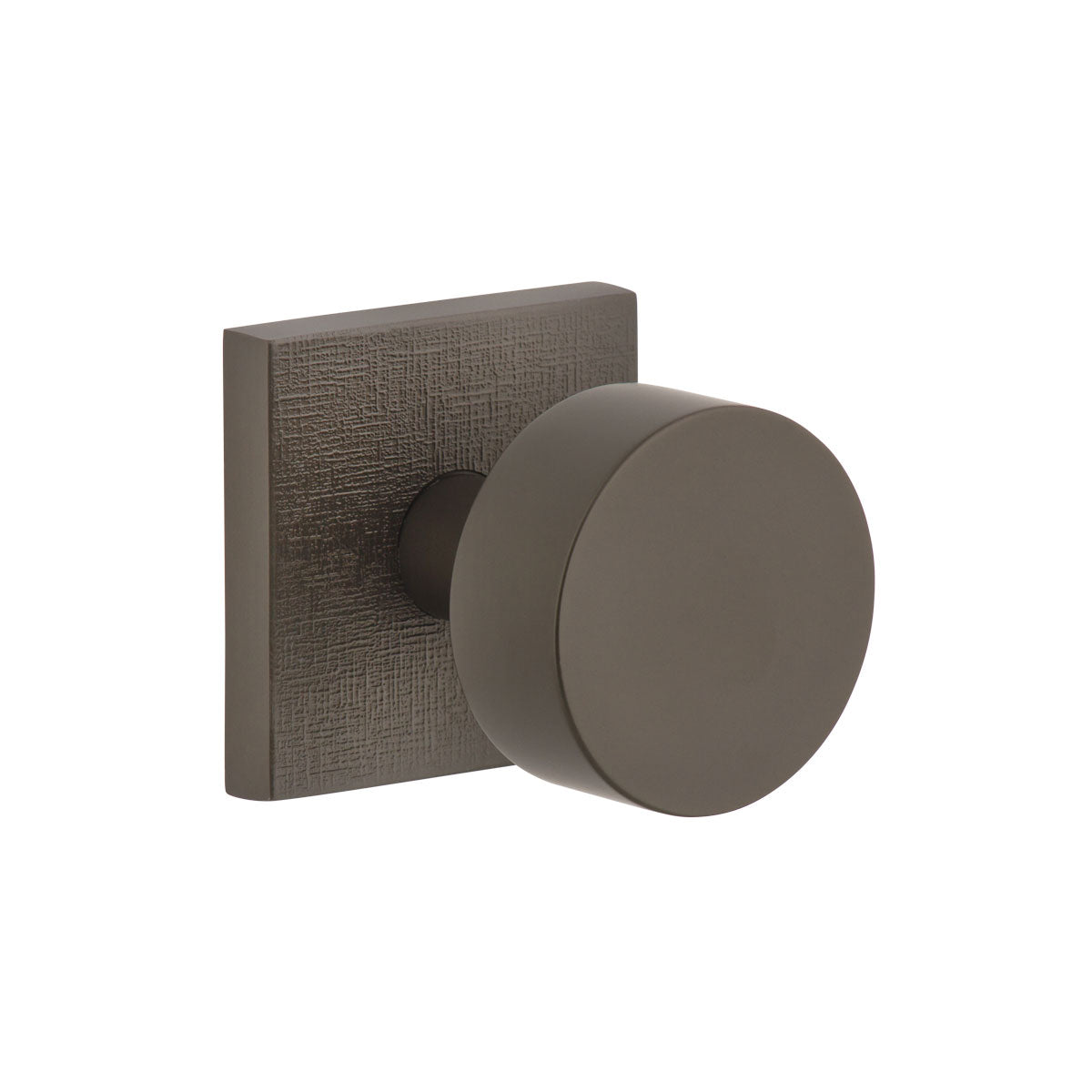 Quadrato Linen Rosette with Circolo Knob in Titanium Gray